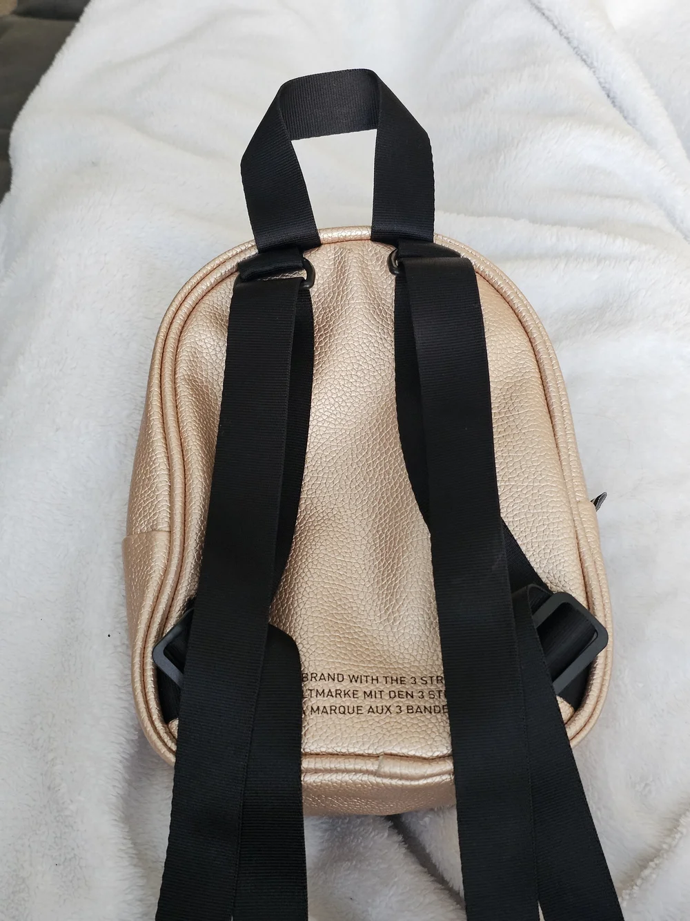 Adidas Originals Rose Gold Metallic Mini Backpack